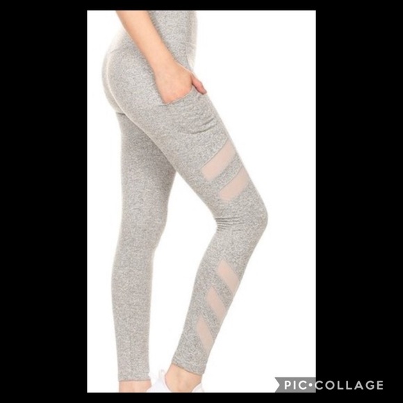 Heather Gray Top & Bottoms -Workout - Picture 4 of 4